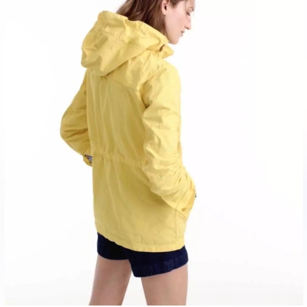 J. Crew Women’s‎ Yellow Light Weight Full Zip Hooded Anorak- Size Small - Picture 3 of 12